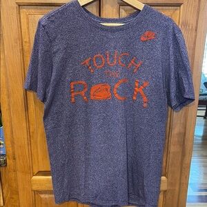 Nike Clemson Howard’s Rock Purple Tee with Vibrant Orange Logo